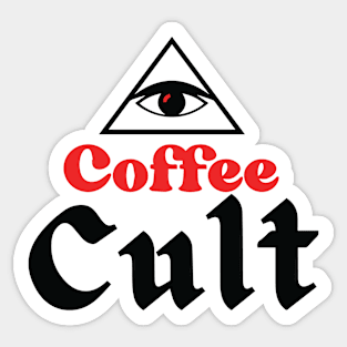 White Coffee Cult mug Sticker